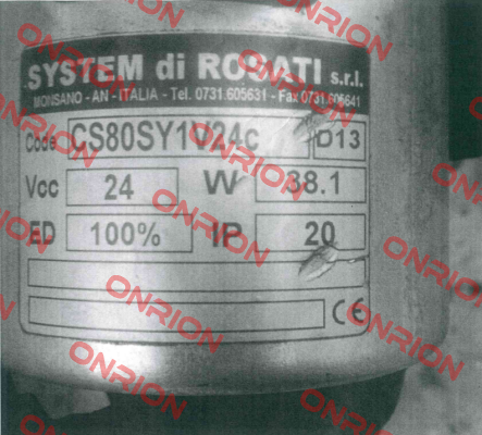 CS80SY1V24C   oem System di Rosati