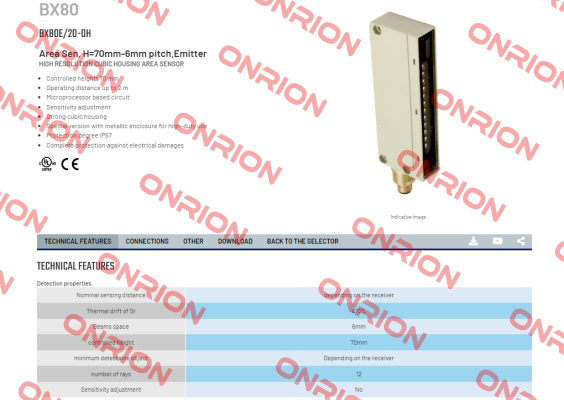 BX80E/20-0H Micro Detectors / Diell (now Datasensing)
