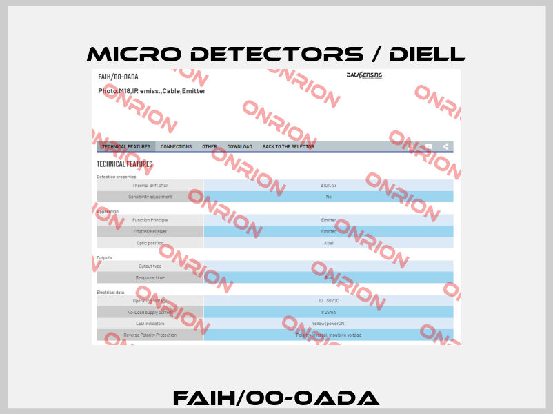 FAIH/00-0ADA Micro Detectors / Diell