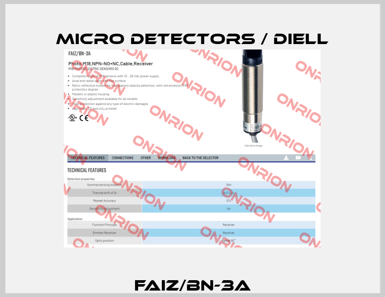 FAIZ/BN-3A Micro Detectors / Diell