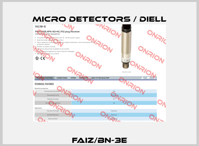 FAIZ/BN-3E Micro Detectors / Diell