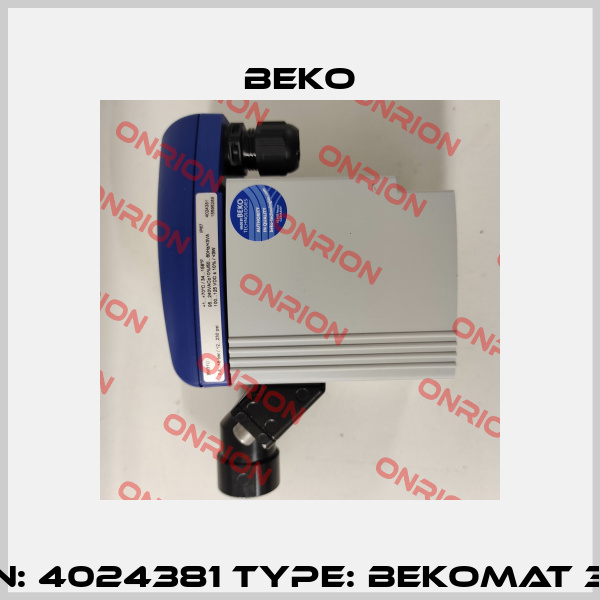 P/N: 4024381 Type: BEKOMAT 31U Beko