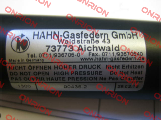 G14-28ST-12490 Hahn Gasfedern