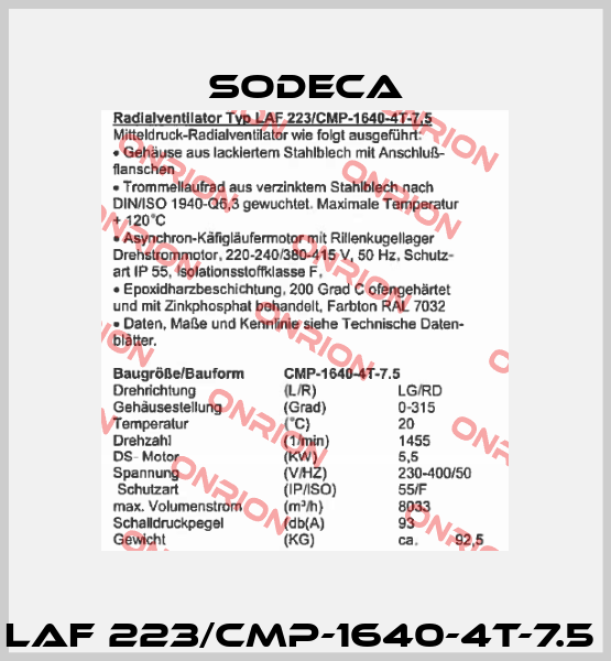LAF 223/CMP-1640-4T-7.5  Sodeca