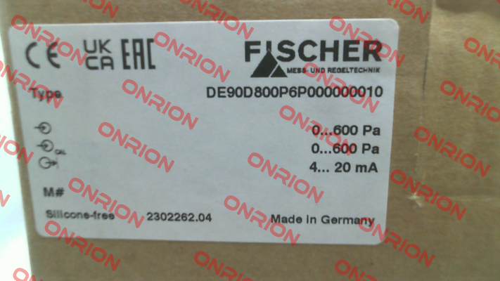 DE90D800P6P000000012 Fischer Mess Regeltechnik