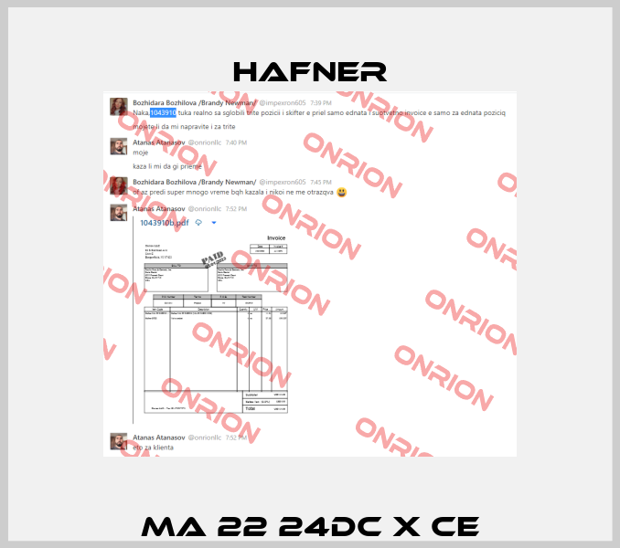 MA 22 24DC X CE Hafner