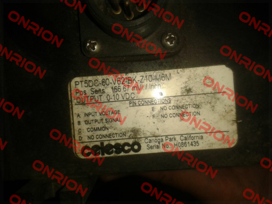 PT5DC-60-V62-BK-Z10-M6M Celesco