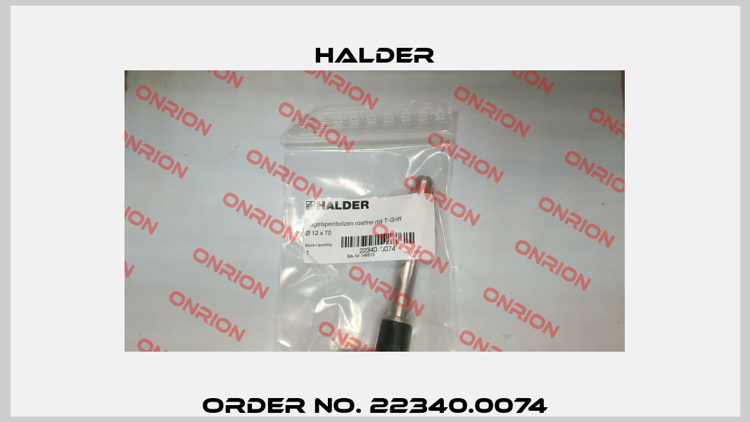 Order No. 22340.0074 Halder