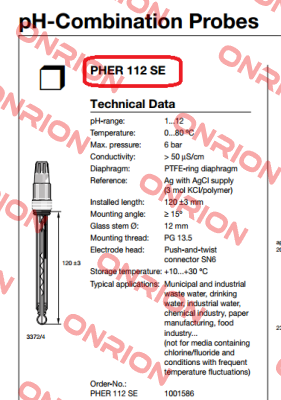 PH -Elektrode PHER-112-SE  ProMinent